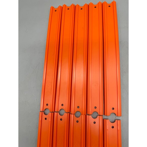 hot wheels lot of 10 Orange straight Track Pieces No Connectors 12" READ - Picture 5 of 6